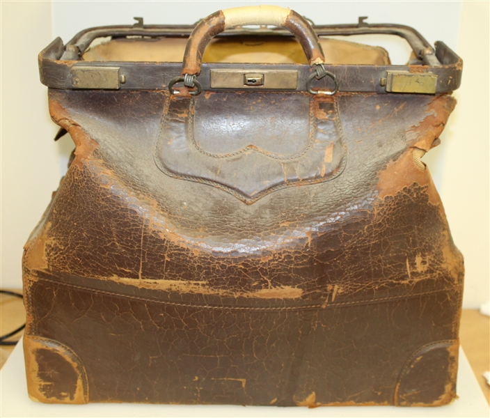 Jerome D. Travers 1930's Leather Valise and White Shoes