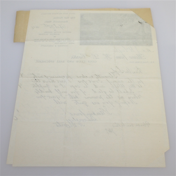 1904 Promissory Note To J. H. Taylor from H. L. Curtis for £255 - Taylor Initialed JSA ALOA