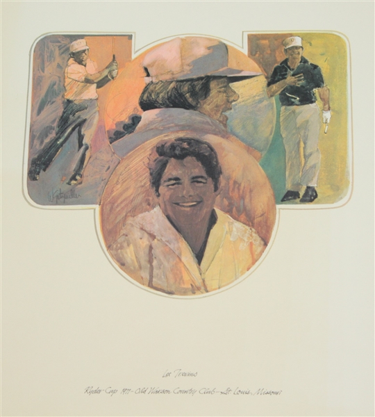 1971 Ryder Cup Spitzmiller Prints of Palmer, Nicklaus, Barber, & Trevino - Al Kelley Collection