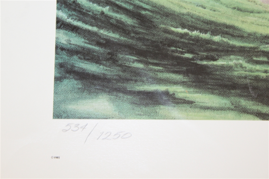 Ltd Ed 1985 Cypress Point Hole #15 Print Signed by Artist J. Fitzpatrick