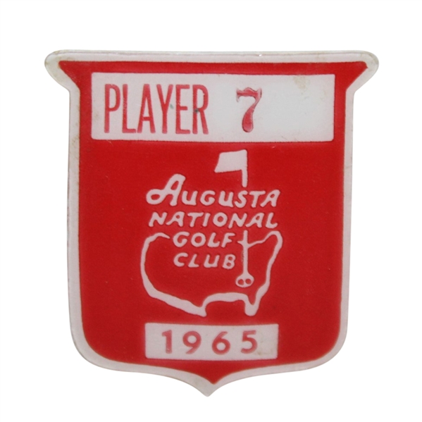 Deane Beman's 1965 Masters Tournament Contestant Badge #7 - Nicklaus Win