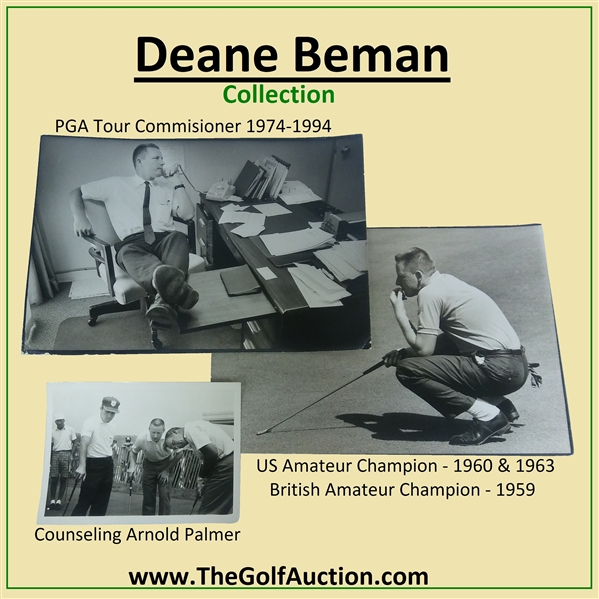 Deane Beman's 1958 US Open at Southern Hills Contestant Badge - Tommy Bolt Winner