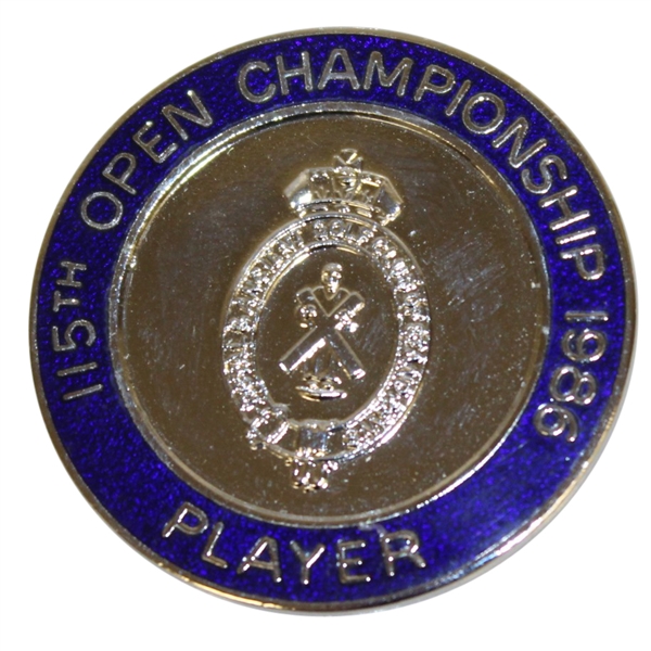 Deane Beman's 1986 Open Championship Contestant Badge - Greg Norman Winner