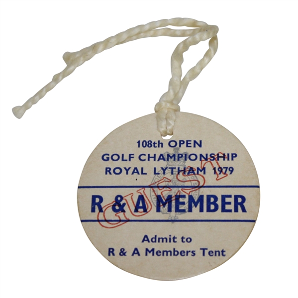 1979 Open Championship at Royal Lytham R&A Member Ticket #1399 - Seve Winner - Deane Beman Collection