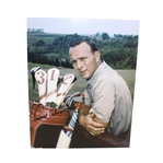 Arnold Palmer Signed 1960s Photo at Latrobe CC - With Clubs JSA ALOA