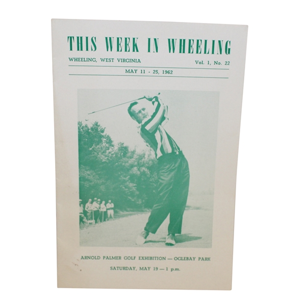 Arnold Palmer 1962 Golf Exhibition Program - Oglebay Park