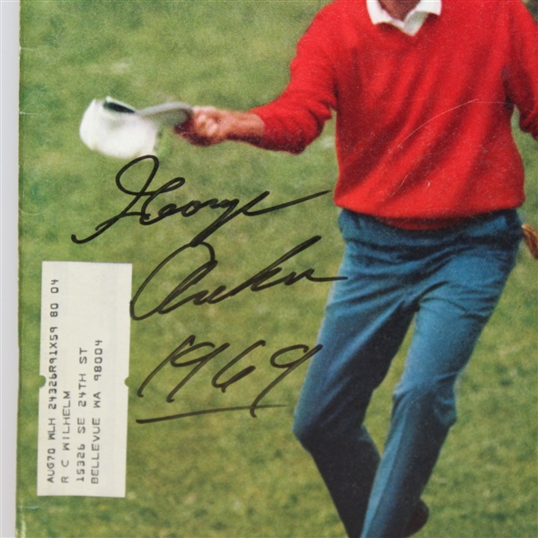 George Archer Signed April 21, 1969 Sports Illustrated Magazine - Masters Win JSA #P36748