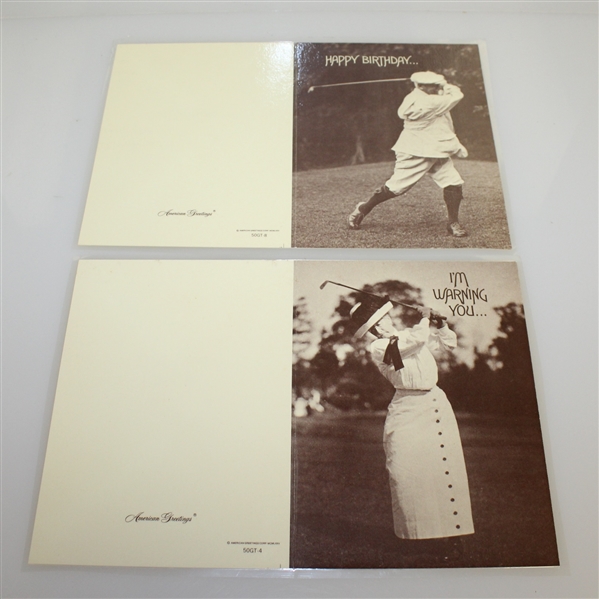 Six Classic Golf Themed Greeting Cards
