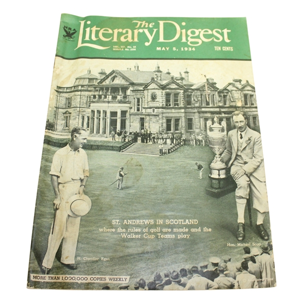 May 5, 1934 The Literary Digest Magazine - St. Andrews Cover