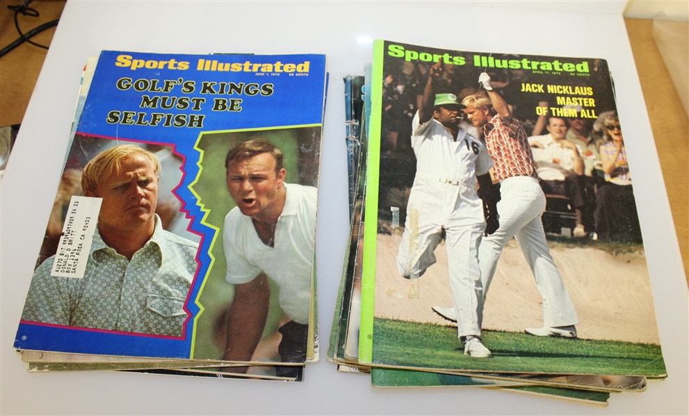 Jack Nicklaus Cover Sports Illustrated Magazines - 19 Assorted