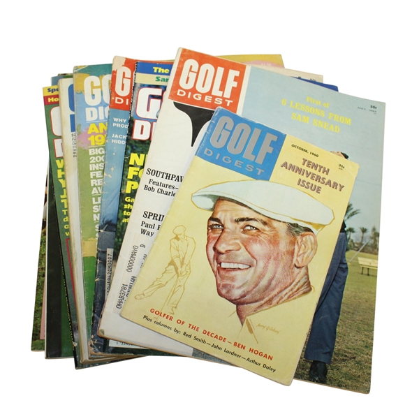 Assorted Golf Digest Magazines - 9 Total
