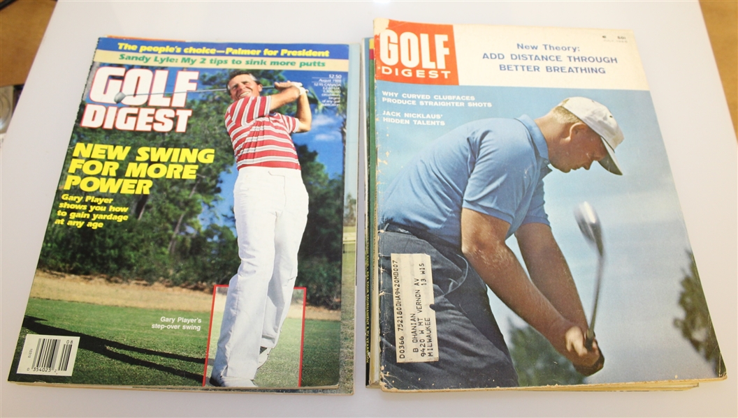 Assorted Golf Digest Magazines - 9 Total