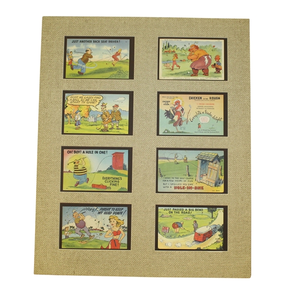 Vintage Golf Themed Post Cards - Matted