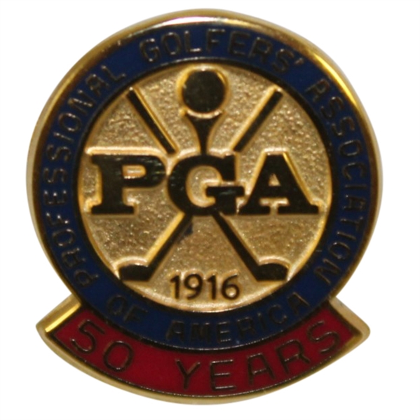 PGA of America '50 Years' Gold Lapel Pin