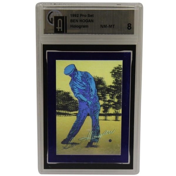 Ben Hogan 1992 Pro Set Award Collectible Hologram Card - Slabbed Grade NM-MT 8