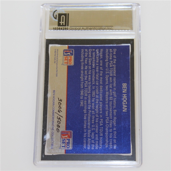 Ben Hogan 1992 Pro Set Award Collectible Hologram Card - Slabbed Grade NM-MT 8