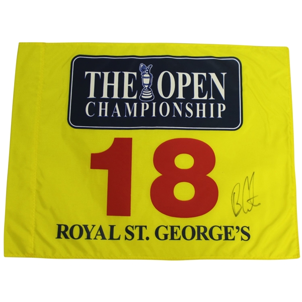Ben Curtis Signed Open Championship at Royal St. George's Flag JSA ALOA