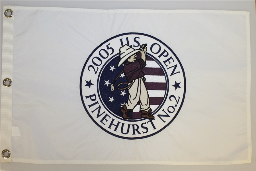 Two 2005 US Open at Pinehurst No. 2 Embroidered Golf Flags - Michael Campbell Win
