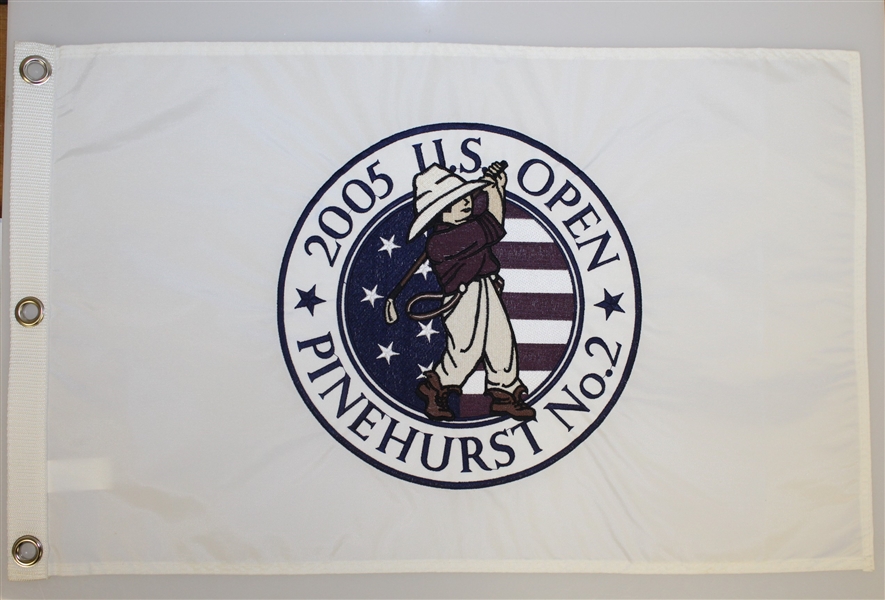 Two 2005 US Open at Pinehurst No. 2 Embroidered Golf Flags - Michael Campbell Win