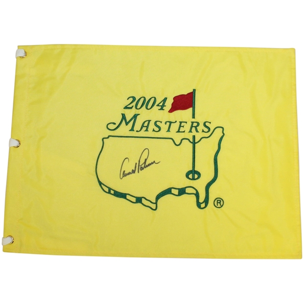 Arnold Palmer Signed 2004 Masters Embroidered Flag JSA ALOA
