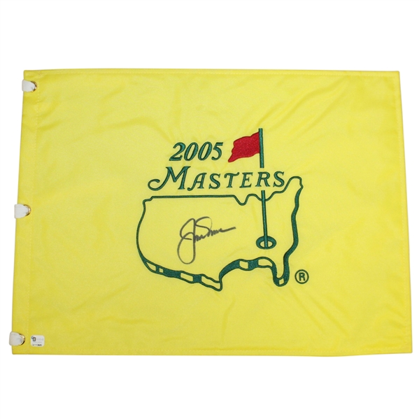 Jack Nicklaus Signed 2005 Masters Embroidered Flag JSA ALOA