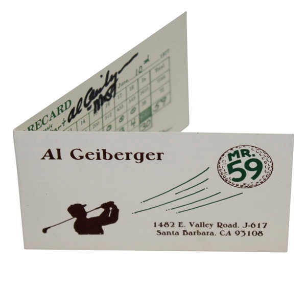 Al Geiberger 'Mr 59' Signed 1977 Memphis Classic Commemorative Scorecard JSA ALOA