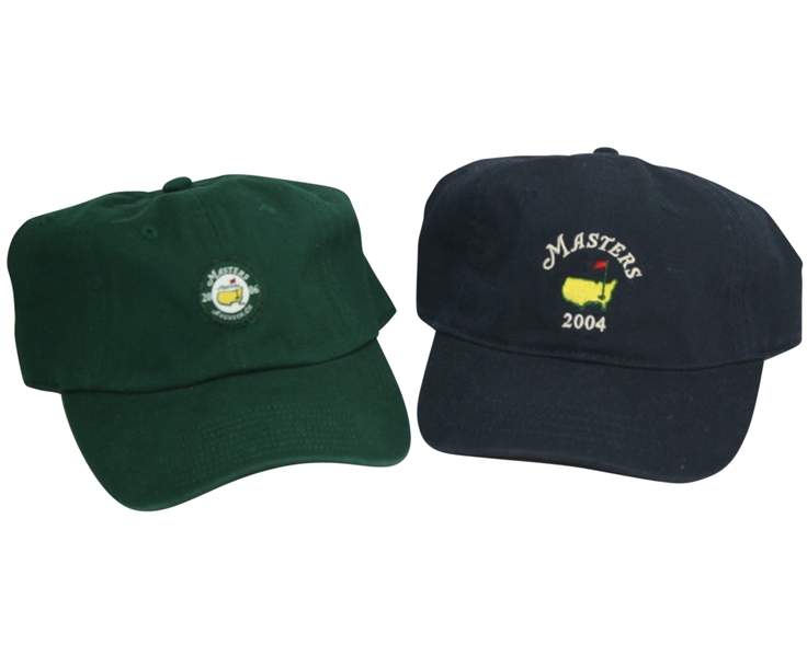 Lot of Two Masters Hats - 2006 Circle Patch and 2004 Caddy - Mickelson Victories