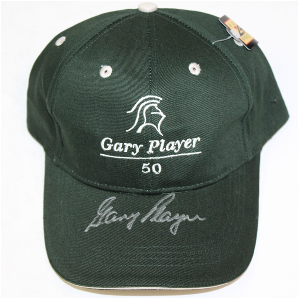 Gary Player Signed Black Knight Green '50' '51' '52' Commemorative Hats JSA ALOA