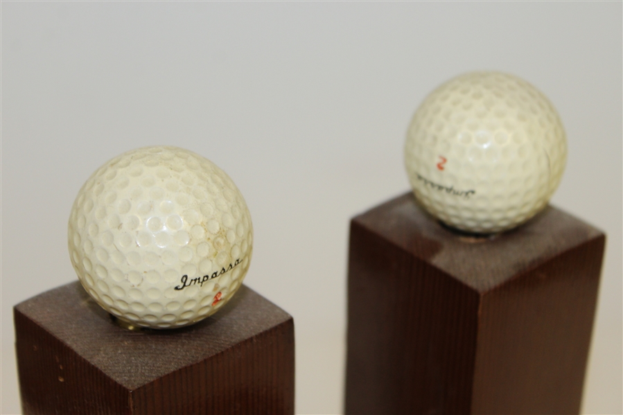 Classic Wright & Ditson Club Head Bookends with Golf Balls