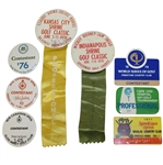 Eight 1970s Golf Contestant Badges - Canadian Open(x2), Hawaiian Open, AWSDO, & Others