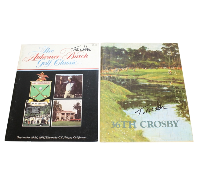 Tom Watson Signed 1970's Golf Programs - Crosby & Anheuser-Busch Classic JSA ALOA
