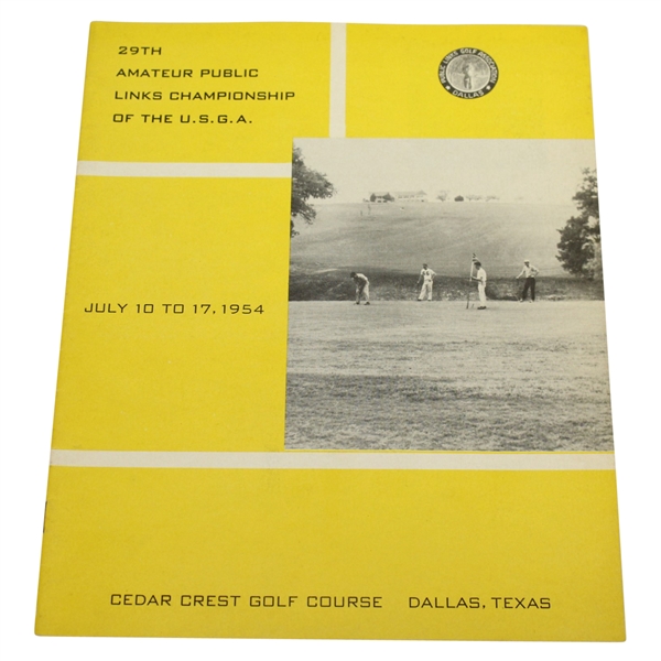 1954 U.S.G.A. Amateur Public Links Championship Program