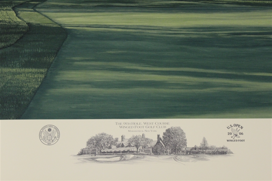 2006 Ltd Ed US Open at Winged Foot 9th Hole AP Signed by Artist Linda Hartough 40/85 with COA