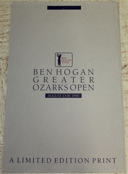 Herman Keiser Signed 1990 Ben Hogan Tour Ozarks Open Print JSA ALOA