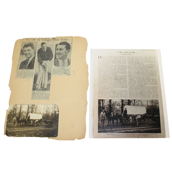 Ky Laffoon Original Postcard with Article Used In Golf Illustrated