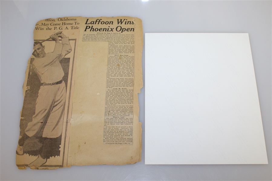 Ky Laffoon Original Postcard with Article Used In Golf Illustrated