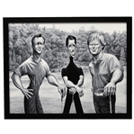 Big 3 - Tribute to Palmer, Player & Nicklaus Piece by Artist David OKeefe - Framed