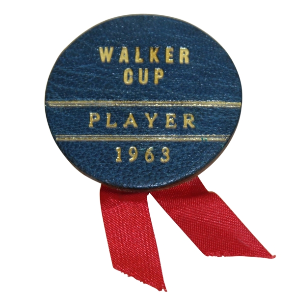 Deane Beman's 1963 Walker Cup Match Contestant Badge/Ribbon