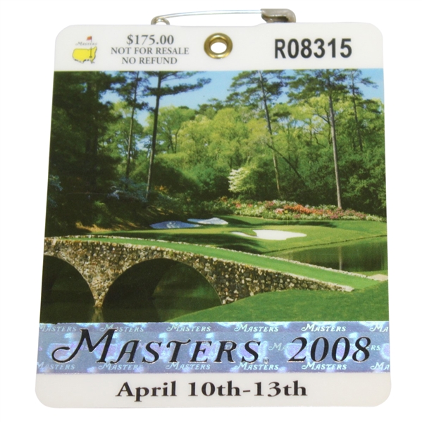 2008 Masters Tournament Series Badge #R08315 - Trevor Immelman Winner