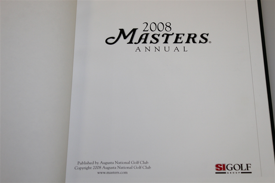 2008 Masters Tournament Annual in Original Box - Trevor Immelman Winner - Scarce