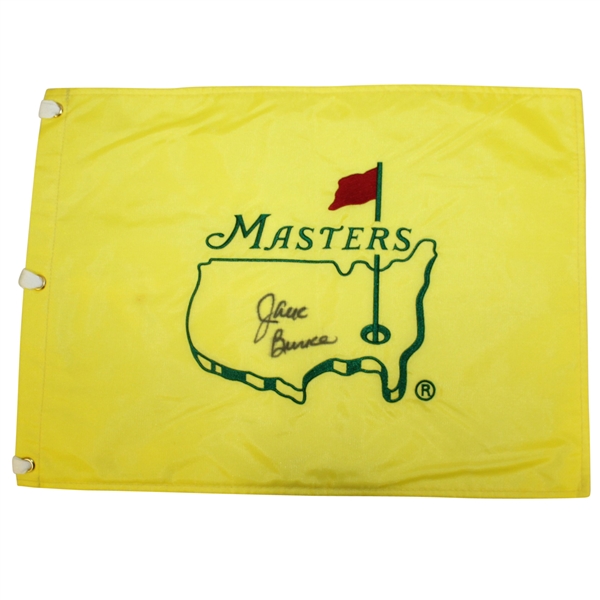 Jack Burke Signed Undated Masters Embroidered Flag PSA/DNA #AD04589