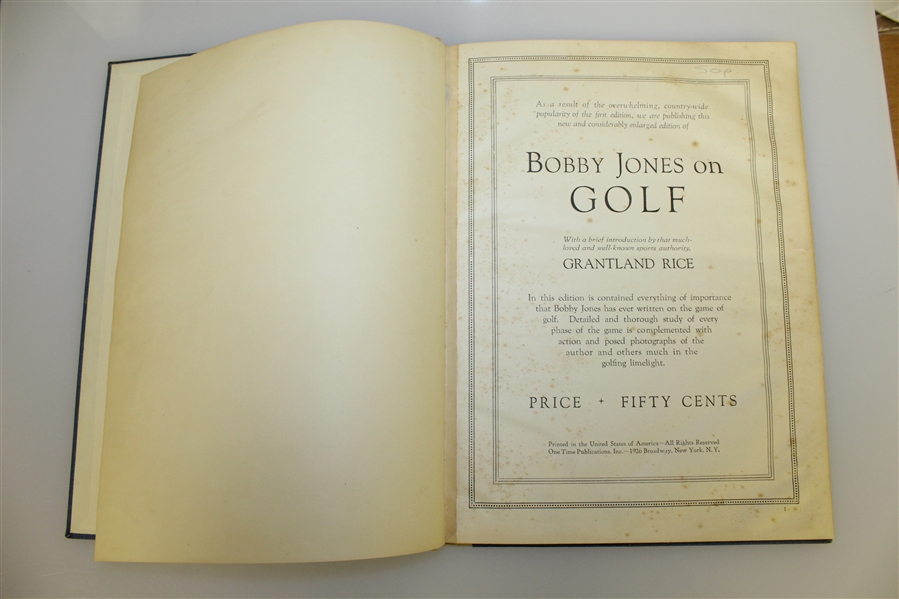 1931 Bobby Jones on Golf Bound Book