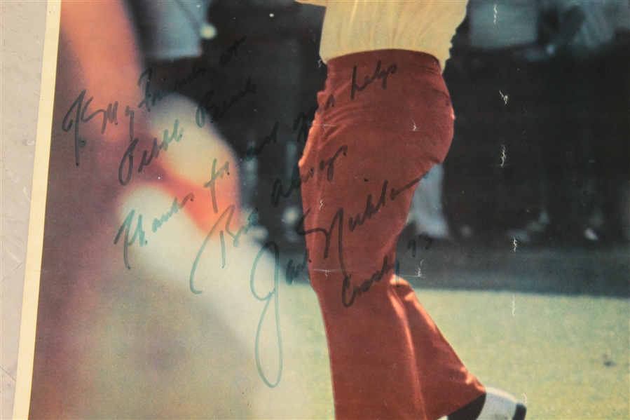 Jack Nicklaus Signed 1973 MacGregor Poster to Pebble Beach JSA #Q49559