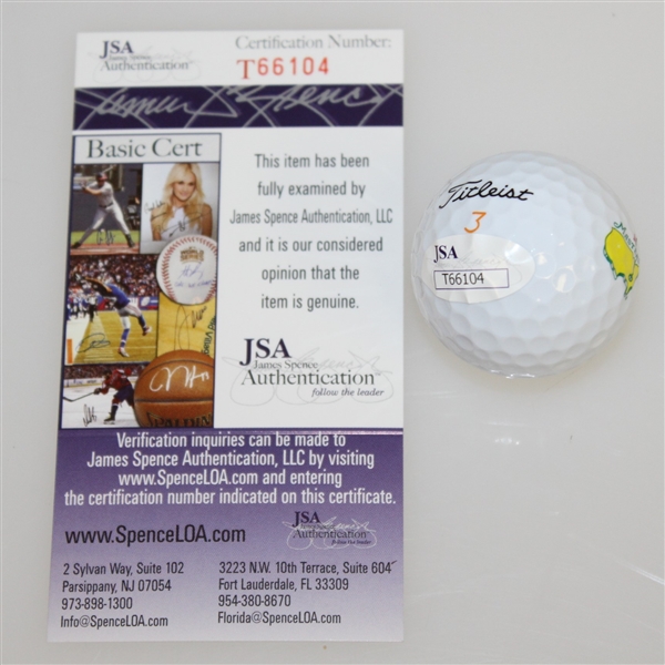 Mark O'Meara Signed Masters Logo Golf Ball JSA #T66104