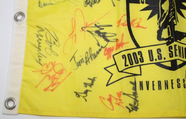 2003 U.S. Senior Open Flag Signed by Nicklaus, Watson, & others JSA ALOA