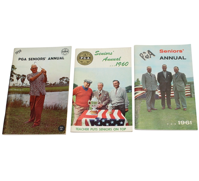 Lot of Three PGA Seniors Annuals - 1959, 1960, & 1961