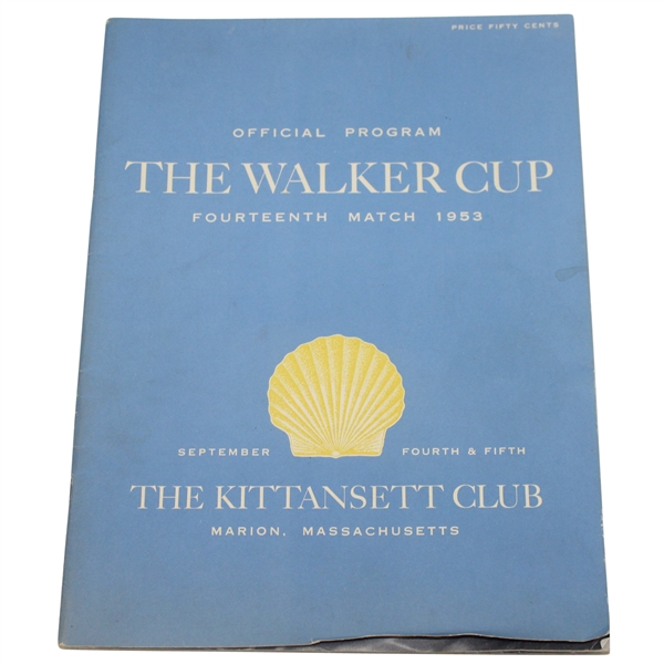 1953 Walker Cup at The Kittansett Club Official Program