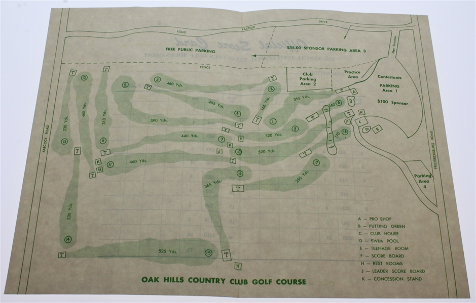 1962 Texas Open Golf Tournament Program - Arnold Palmer Win