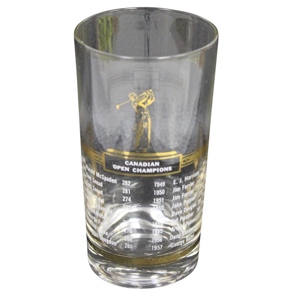 Canadian Open 1939-1957 Champions Glass with Arnold Palmer First PGA Win