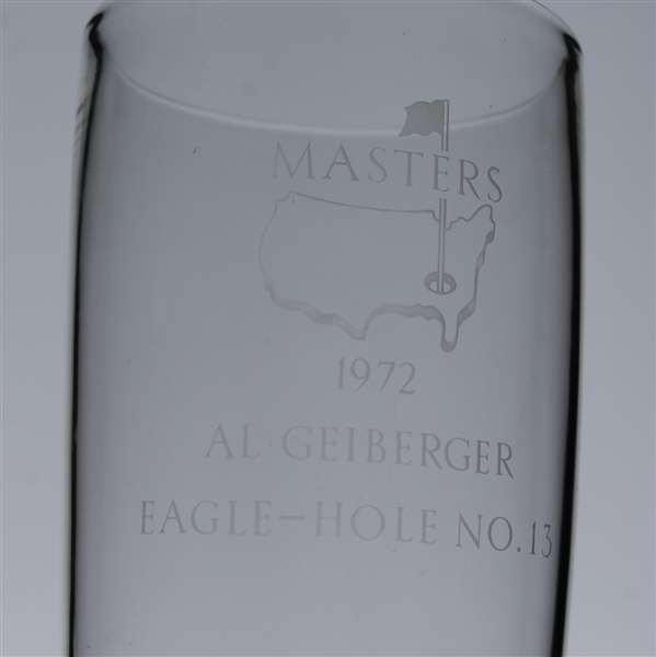 1972 Masters Awarded Eagle Hole #13 Crystal Highball Glass - Al Geiberger